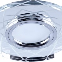 Светильник встраиваемый с LED подсветкой Feron CD983 потолочный MR16 G5.3 прозрачный хром