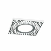 Светильник встраиваемый с белой LED подсветкой Feron CD952 потолочный MR16 G5.3 белый матовый хром