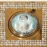 Светильник потолочный MR16 MAX50W 12V G5.3 прозрачный золото  DL114-С