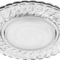 Светильник встраиваемый с белой LED подсветкой Feron CD4021 потолочный GX53 без лампы прозрачный