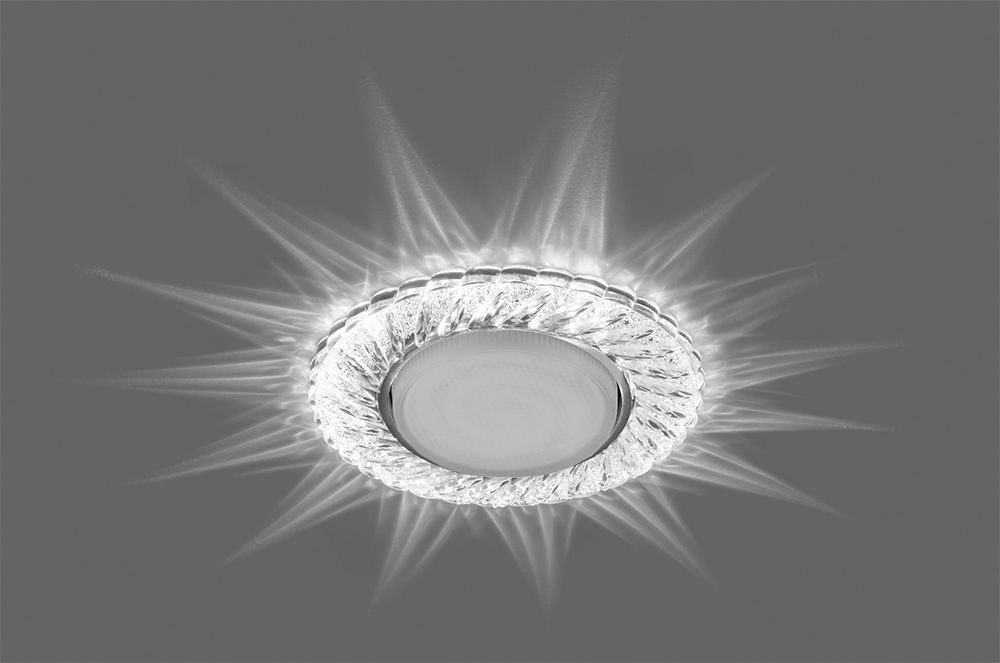 Светильник встраиваемый с белой LED подсветкой Feron CD4021 потолочный GX53 без лампы прозрачный — изображение 4