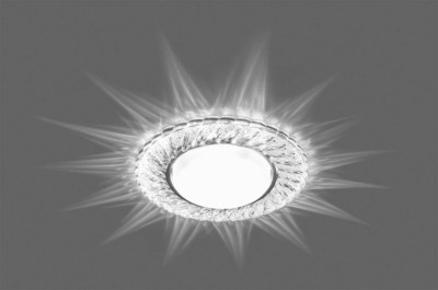 Светильник встраиваемый с белой LED подсветкой Feron CD4021 потолочный GX53 без лампы прозрачный — изображение 2