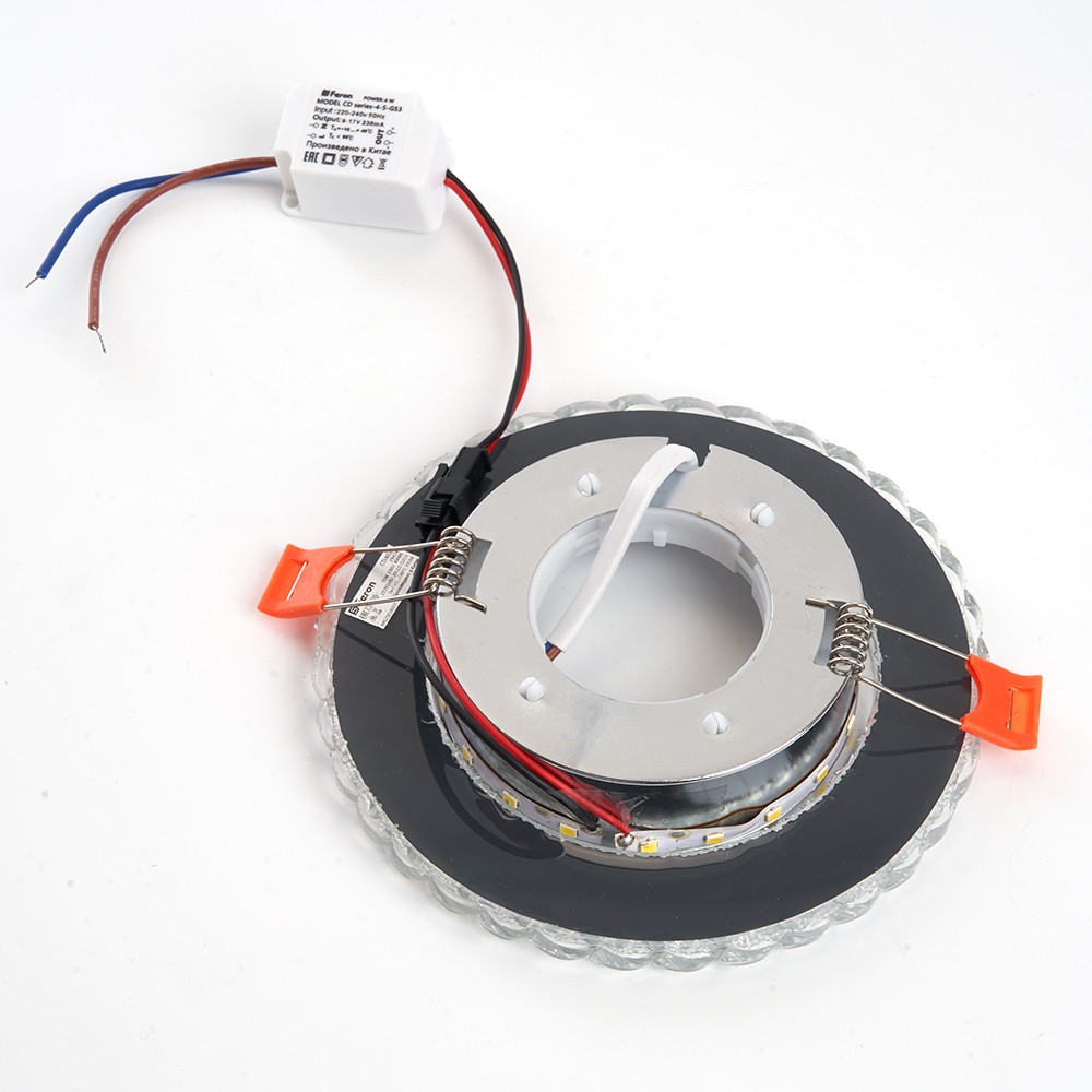 Светильник встраиваемый с белой LED подсветкой Feron CD4021 потолочный GX53 без лампы прозрачный — изображение 10