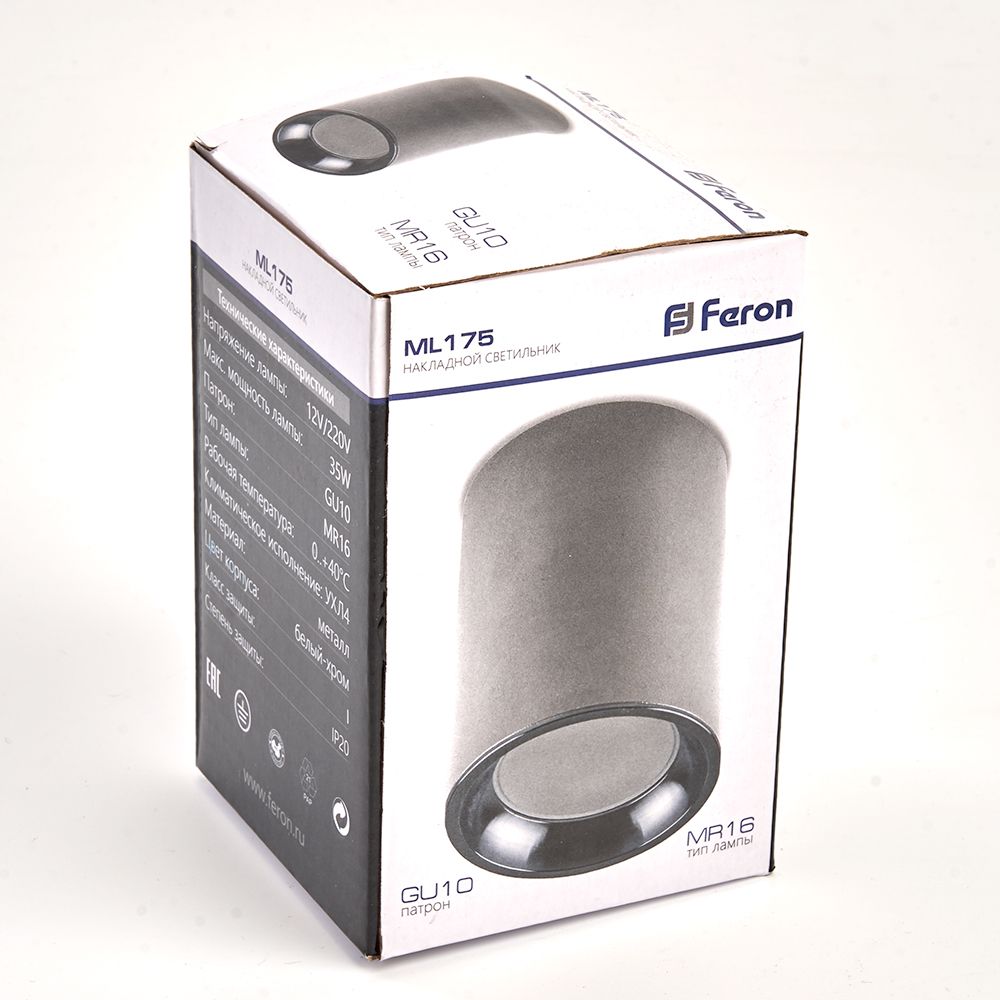 Светильник потолочный Feron ML175 MR16 GU10 35W 230V белый хром — изображение 6