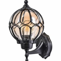 Светильник садово-парковый Feron PL3701 круглый на стену вверх 60Вт 230В E27 черный