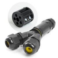 Коннектор кабельный 3-контактный водонепроницаемый клемма 3pin чёрный Feron LD522/LD529