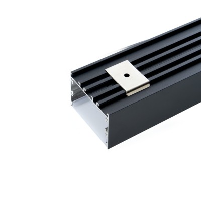 Профиль алюминиевый накладной "Линии света", черный, CAB257 — изображение 3