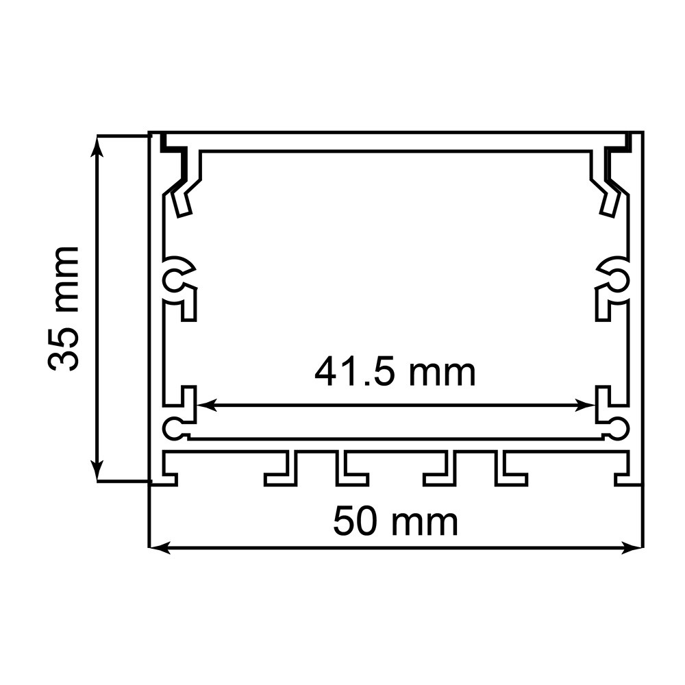 Профиль алюминиевый накладной "Линии света", черный, CAB257 — изображение 4