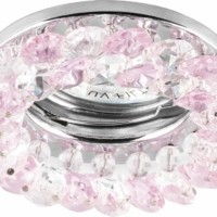 Светильник встраиваемый Feron CD4141 потолочный MR16 G5.3 прозрачно-розовый хром