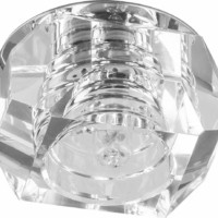 Светильник встраиваемый Feron JD64 потолочный JCD G9 прозрачный хром