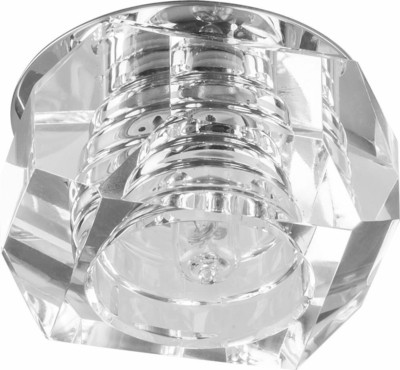 Светильник встраиваемый Feron JD64 потолочный JCD G9 прозрачный хром