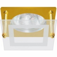 Светильник встраиваемый Feron BS3159-P2-9 потолочный MR16 G5.3 прозрачно-золотистый