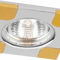 Светильник встраиваемый Feron DL191 потолочный MR16 G5.3 черный золото-хром