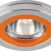 Светильник встраиваемый Feron DL212 потолочный MR16 G5.3 хром-оранжевый
