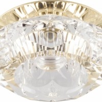 Светильник встраиваемый светодиодный Feron JD90 потолочный 10W 3000K прозрачно-золотистый