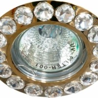 Светильник встраиваемый Feron DL201-C потолочный MR16 G5.3 золотистый