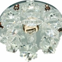 Светильник встраиваемый с разноцветной LED подсветкой Feron 1540 JCD9 прозрачно-коричневый