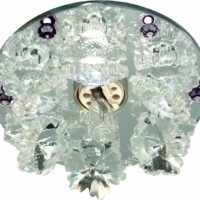 Светильник встраиваемый с разноцветной LED подсветкой Feron 1540 JCD9 прозрачно-сиреневый