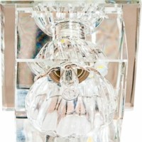 Светильник встраиваемый с разноцветной LED подсветкой Feron JD55 JCD9 прозрачный