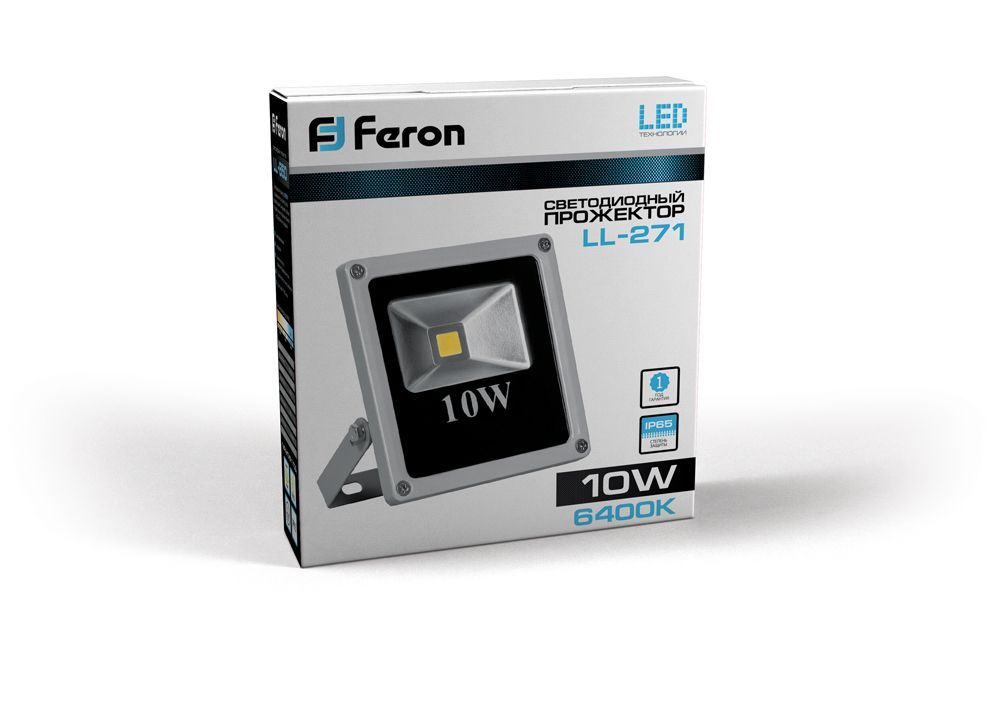 Прожектор светодиодный Feron LL-271 IP66 10W желтый — изображение 2