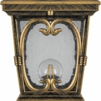 Светильник садово-парковый Feron PL136 четырехгранный на постамент 100Вт 230В E27 черное золото