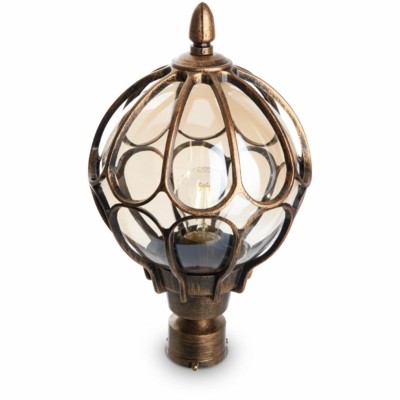 Светильник садово-парковый Feron PL3803 круглый на столб 60Вт 230В E27 черное золото