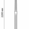 Светильник садово-парковый Feron PL3708 круглый столб 2x60Вт 230В E27 черное золото