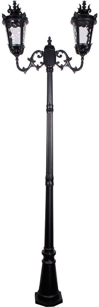 Светильник садово-парковый Feron PL4008 столб круглый 2×60Вт 230В E27 черный