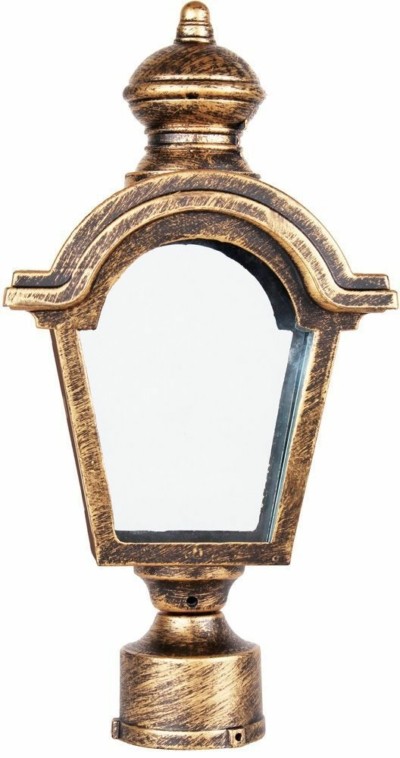 Светильник садово-парковый Feron PL4015 четырехгранный на столб 60Вт E27 230В черное золото