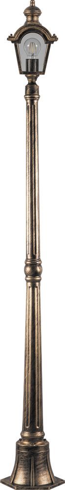 Светильник садово-парковый Feron PL4017 столб четырехгранный 60Вт E27 230В черное золото