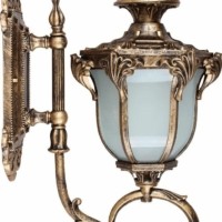 Светильник садово-парковый Feron PL4051 шестигранный на стену вверх 60Вт 230В E27 черное золото