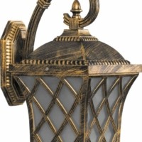 Светильник садово-парковый Feron PL4062 четырехгранный на стену вниз 100Вт E27 230В черное золото