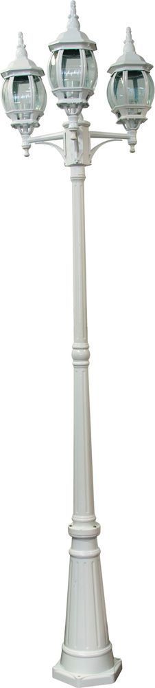 Светильник садово-парковый Feron 8115/PL8115 столб 3×100Вт E27 230В белый