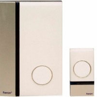 Звонок дверной беспроводной Feron W-628 Электрический 32 мелодии белый серебро с питанием от батареек