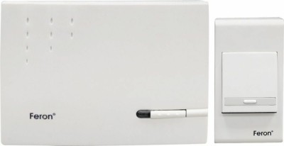 Звонок дверной беспроводной Feron F-128E Электрический 32 мелодии белый с питанием от батареек