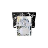 Светильник потолочный JCD G9 с прозрачным стеклом черный-белый с лампой CD86A