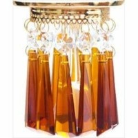 Светильник потолочный JCDR G5.3 с коричневым стеклом золото с лампой A237