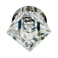 Светильник потолочный JC G4 с прозрачным стеклом хром C1011C