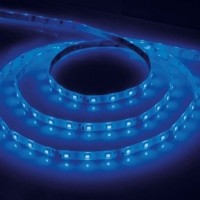 Лента светодиодная 60SMD(3528)/m 4.8W/m 12V 1m синий на белом c драйвером LS604