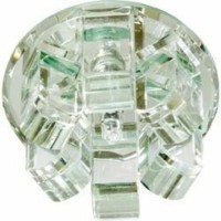 Светильник потолочный JC G4 с прозрачным стеклом хром с лампой 1569