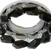 Светильник потолочный JCDR G5.3 с черным стеклом хром с лампой CD4127