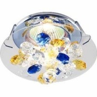 Светильник потолочный MR16 G5.3 желтый-голубой-прозрачный хром CD4204