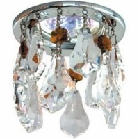 Светильник потолочный MR16 G5.3 прозрачный + коричневый хром CD4208