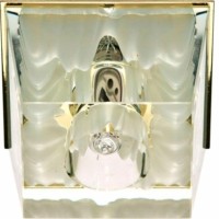 Светильник встраиваемый Feron JD59 потолочный JCD9 G9 прозрачно-белый золотистый