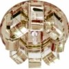 Светильник потолочный JC G5,3 с коричневым стеклом хром с лампой 1655