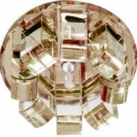 Светильник потолочный JC G5,3 с коричневым стеклом хром с лампой 1655