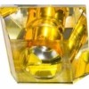 Светильник потолочный JC G4 с желтым стеклом хром JD170
