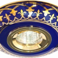Светильник встраиваемый Feron C2626 потолочный MR16 G5.3 сине-золотистый