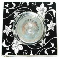 Светильник потолочный МR16 G5.3 черный фон – белый рисунок с лампой CD2036