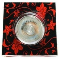 Светильник потолочный JCDR G5.3 черный фон – красный рисунок с лампой CD2036/ CD6036